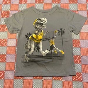 Children’s Place Gray T-Shirt with Dinosaur Basketball Print